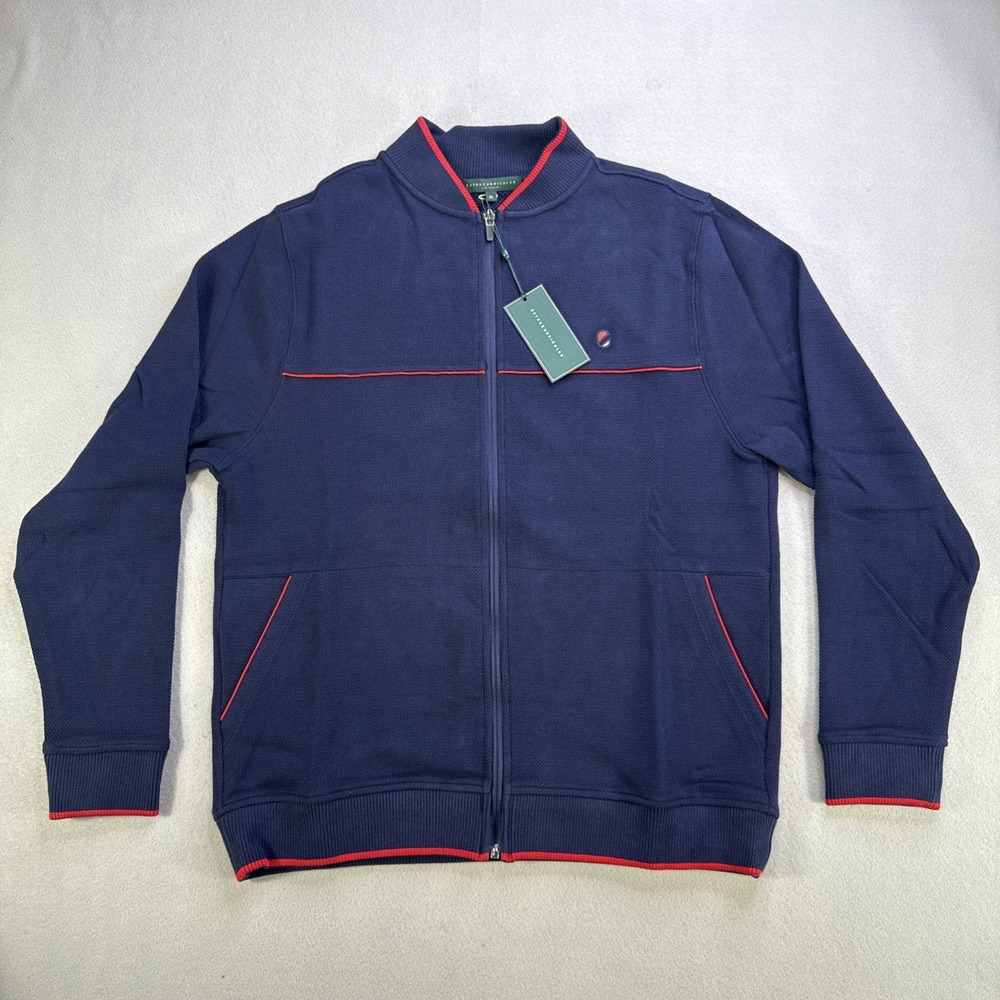 Extracurricular‎ Full Zip Jacket Men's Med Maritime Blue NWT Golf Tennis Comfort